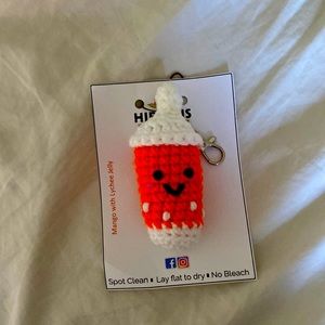 Crochet Boba Milk Tea Keychain